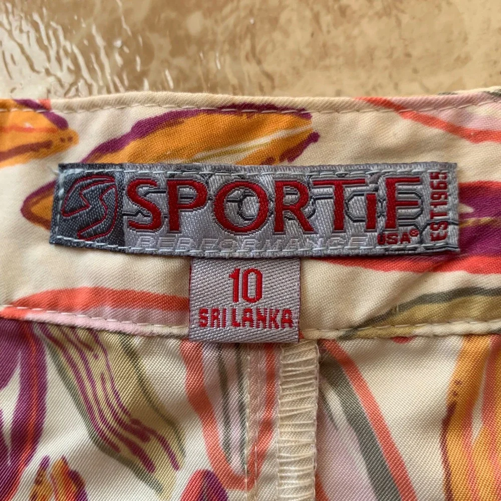 Sportif Performance USA Skort 10 Surfboard Print Athletic Skirt Preppy Golf
